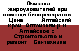 Очистка жироуловителей при помощи биопрепаратов. › Цена ­ 100 - Алтайский край, Алтайский р-н, Алтайское с. Строительство и ремонт » Сантехника   